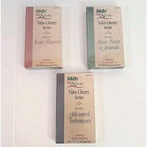 Folk Art One Stroke Video Library VHS Lot Vol 1 2 3 Dewberry Plaid Sealed NEW